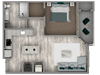 1 bedroom 1 bathroom floor plan at The Beck at Hidden River, Tampa, 336371 bedroom 1 bathroom floor plan